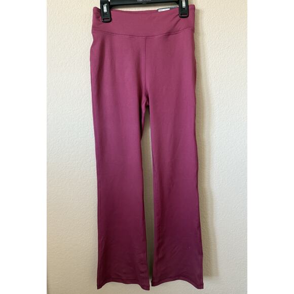 Tek Gear Elastic Dark Mauve High Rise Full Length Flare Leggings Size L 10/12 - Picture 2 of 4